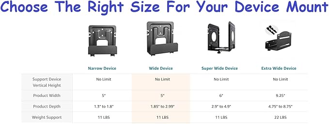 Mount Plus MP-06-02 10 Pack Cable Box Mount and Modem Mount - Image 3