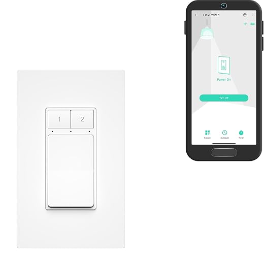 YoLink FlexSwitch, Single Pole Switch, Long-Lasting Battery Powered Smart Light by YoLink