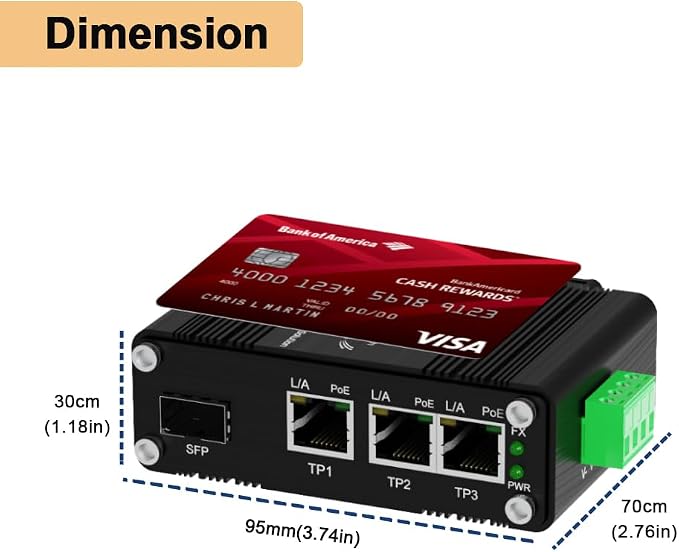 Mini Throncom 4 Ports Gigabit Industrial Fiber Ethernet Solar PoE Switch - Image 6