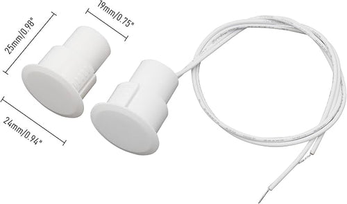 10PCS Recessed Wired Security Window Door Contact Sensor, Normally Closed NC - Image 2