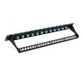 1U Fiber Patch Panel with 12 LC OM3/OM4 Multimode Fiber Optic Couplers by FiberOpticalAccessories