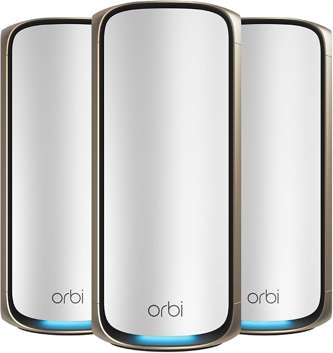 NETGEAR Orbi 970 Series Quad-Band WiFi 7 Mesh Network System by Amazon+Renewed