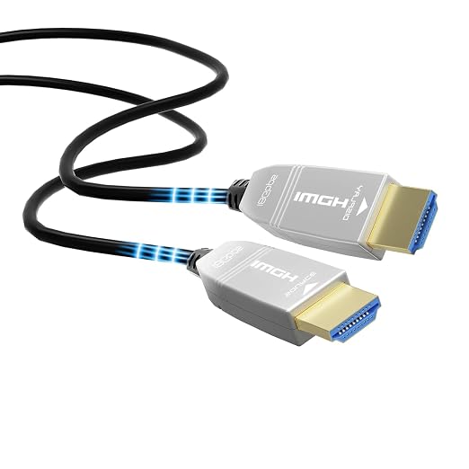 4K Fiber Optic HDMI Cable 25ft, 4K 60Hz 18Gbps HDR10 HDCP2.3 3D Slim Flexible by FeizLink