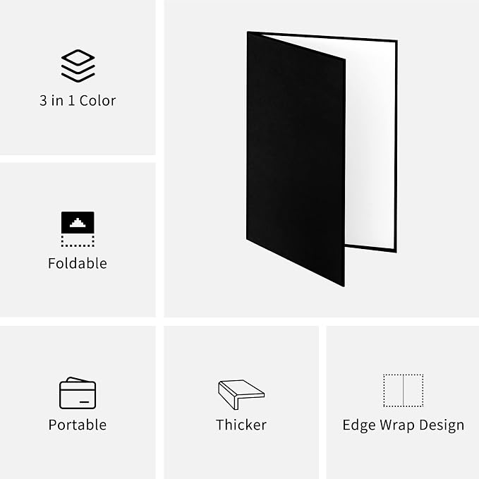 Meking 12" x 8" Light Reflector, 3 in 1 Photography Reflector Cardboard - Image 5