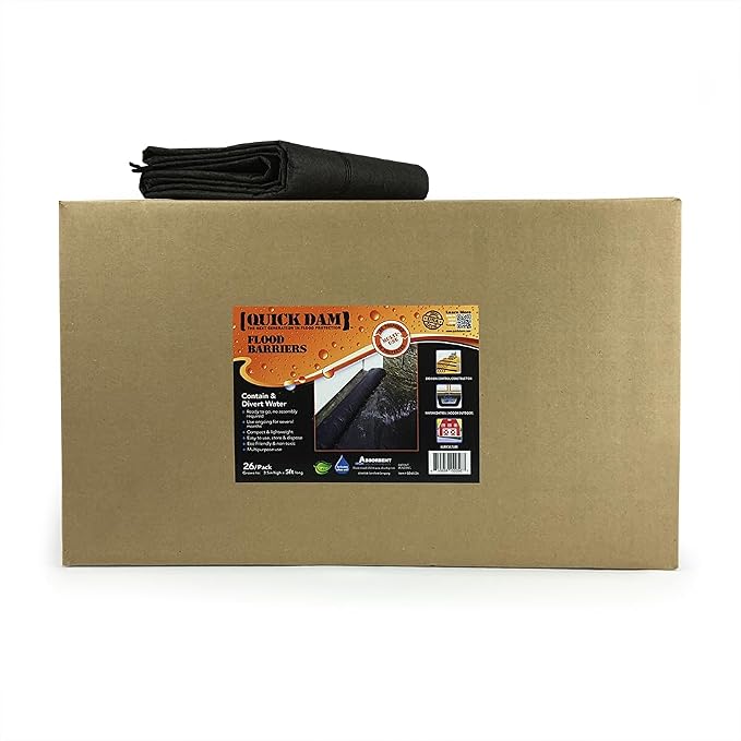 Quick Dam QD65-26 Water-Activated Flood Barriers, 26 Pack by QuickDam