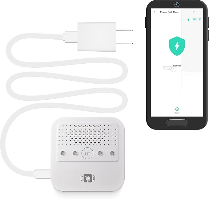 YoLink Smart Power Fail Alarm, AC Power Outage Alert, LoRa Long-Range Wireless by YoLink