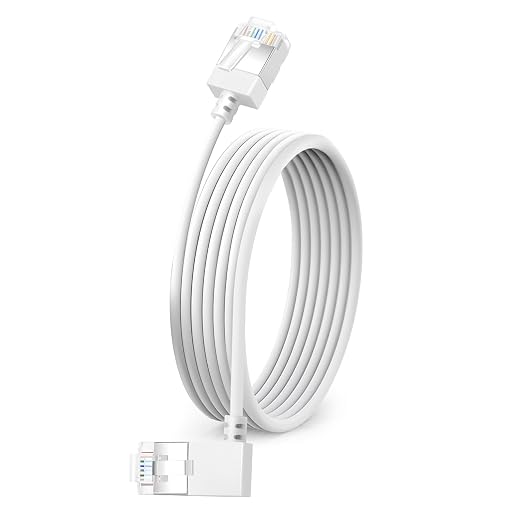 Slim Cat 6 Ethernet Cable 90° LeFeet Angled 15 Feet, Ultra Thin & Flexible Rj45 by DUTEVOLNS