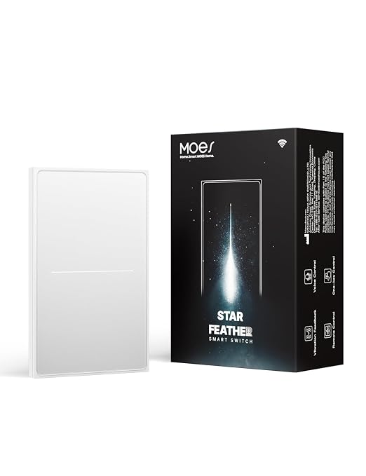 MOES Full Touch Smart Switch, ZigBee SF(Star Feather 2026 Version Wall Light by MOES