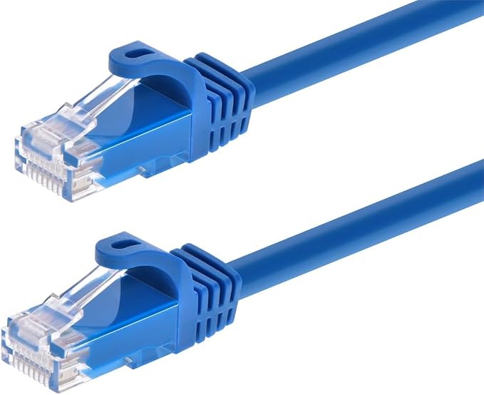 Monoprice Cat5e 10ft Blue Patch Cable UTP 24AWG 350MHz Pure Bare Copper by Monoprice