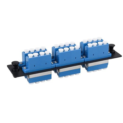 2-Pack LC/UPC Fiber Patch Panel, 6 Singlemode Blue 4 Channels LC Adapters - Image 2