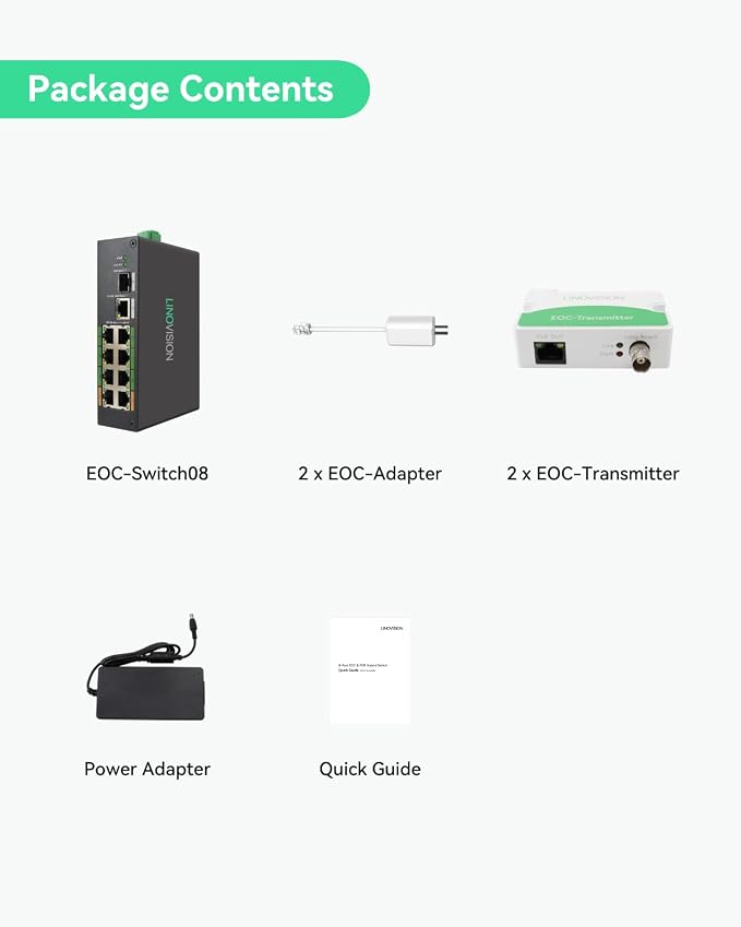 LINOVISION Industrial 8-Port EOC & POE Switch - Image 8