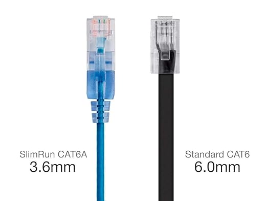 Monoprice - 129425 SlimRun Cat6A Ethernet Patch Cable - Snagless RJ45 UTP Pure - Image 3