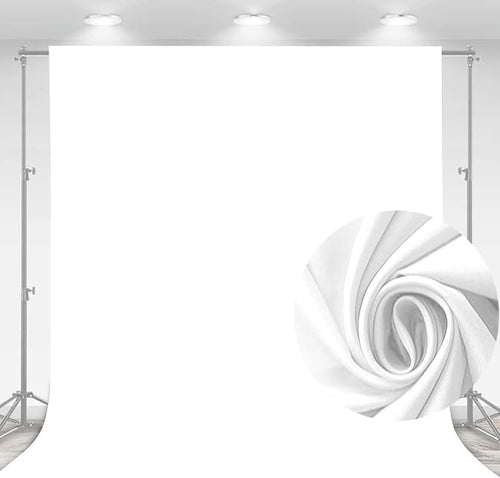 10x8FT White Backdrop for Photography, High Density Polyester Fabric Background - Image 2