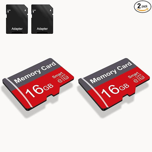 2 Pack Memory Card 16GB with Adapter, High Speed TF Card, UHS-I C10 A1 Memory by Unknown
