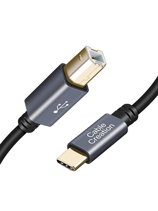 CableCreation USB B to USB C Printer Cable 6.6FT, Type B to Type C Printer Cord by CableCreation
