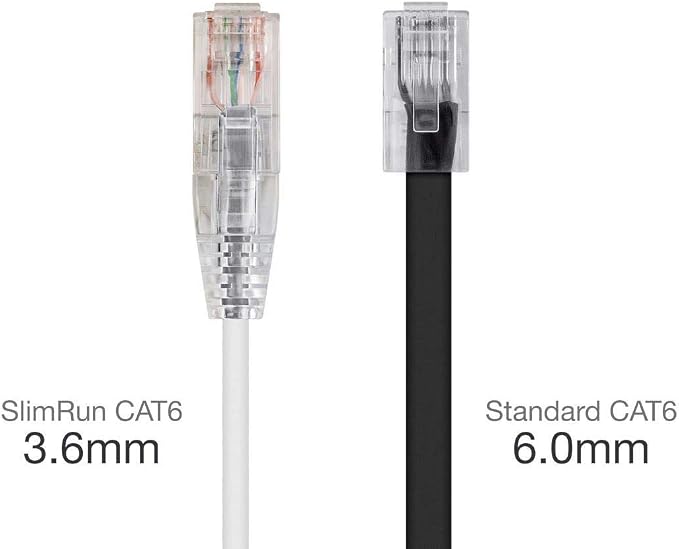 Monoprice Cat6 14ft White Component Level Patch Cable UTP 28AWG 550MHz Pure - Image 2