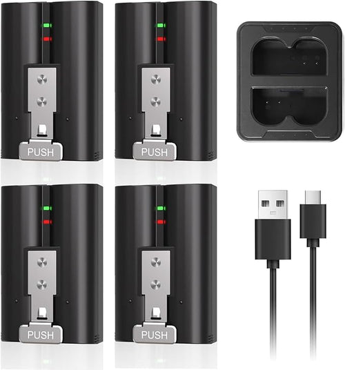 4Pack Ring Battery, Replacement Li-ion Battery 3.65V 6040mAh by TEMFANIC