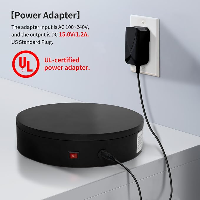 360 Rotating Platform, 13.8Inch/35cm Remote Motorized Turntable, 400lbs - Image 9