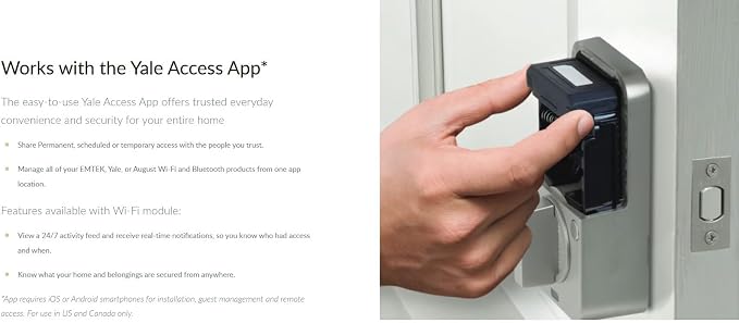 Emtek EMP21211US4 Empowered 2 Electronic Touchscreen/Fingerprint Key Free Entry - Image 5