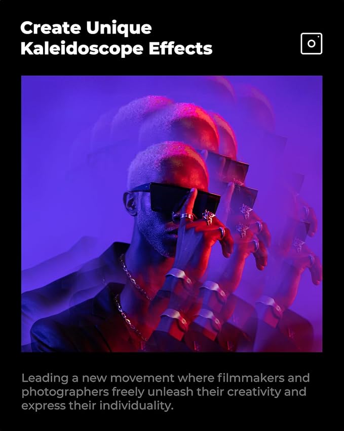 K&F CONCEPT 67mm Kaleidoscope Filter, Special Effects Filter Prism Crystal Glass - Image 3