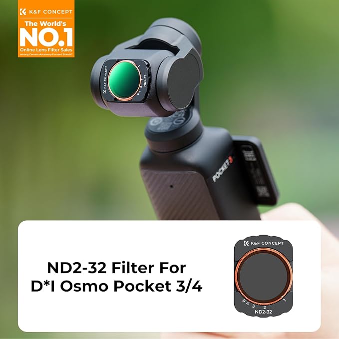 K&F CONCEPT Variable ND Filter for DJI Osmo Pocket 3/4, Xtra Muse Creator Combo - Image 2