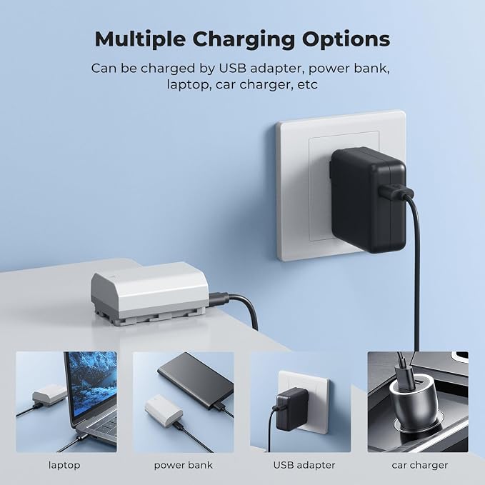 K&F CONCEPT 2600mAh NP-FZ100 Battery, Alpha 9, Alpha 9S, A7Siii Cameras - Image 6