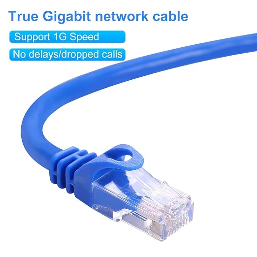 CAT 6 5FT Ethernet Cable, Indoor High-Speed 10Gbps Snagless CAT6 Ethernet Cable - Image 3