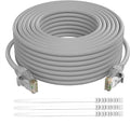 Adoreen Cat 6 Ethernet Cable 75 Ft-Gray, Outdoor & Indoor Snagless Long Round by Adoreen