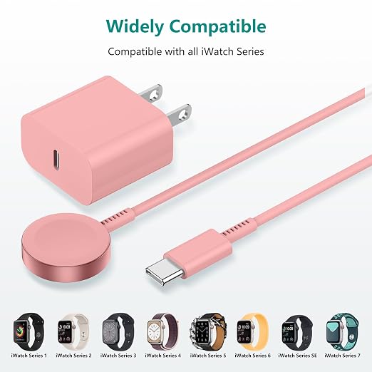 Upgraded Apple Watch Charger, Magnetic Fast Charger, USB C Charger Block Plug - Image 7