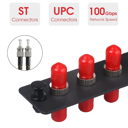 2-Pack 6 Simplex ST Fiber Patch Panel - Image 2