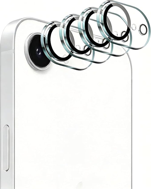 4-Pack Camera Lens Protector for iPhone 17e/16e, 9H Tempered Glass Camera Cover by ScreenProtectorCase