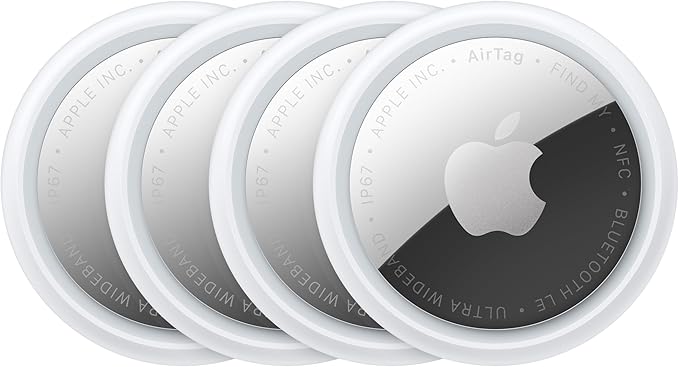 Apple AirTag - 4 Pack: Tracker for Keychain, and More; Locator by Apple