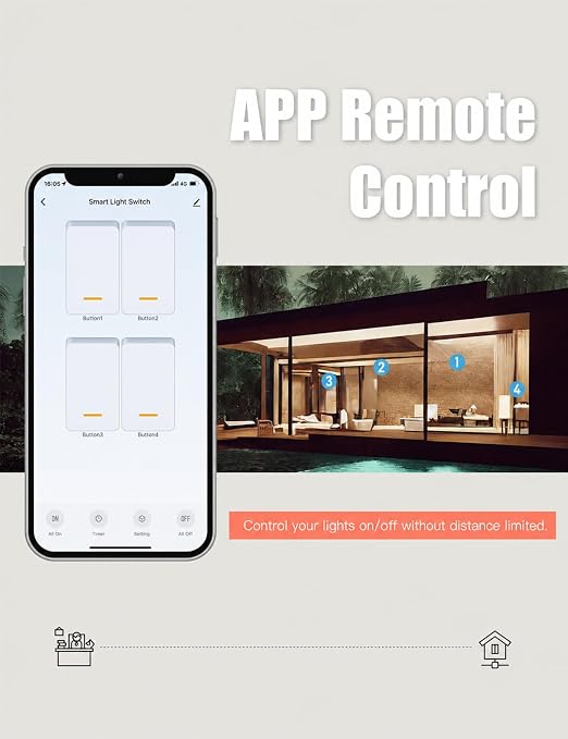 MOES 2nd Generation Wi-Fi Smart Light Switches, Neutral Wire Required, - Image 7