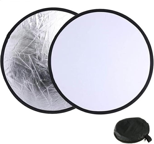 2 in 1 Lighting Reflectors Round Folding Portable 30cm/12inch Camera Photo by UXELY