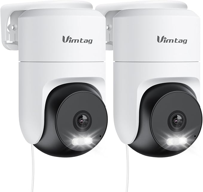 VIMTAG 2.5K 4MP Outdoor Security Camera, Pan/Tilt WiFi Home CCTV Camera by Vimtag