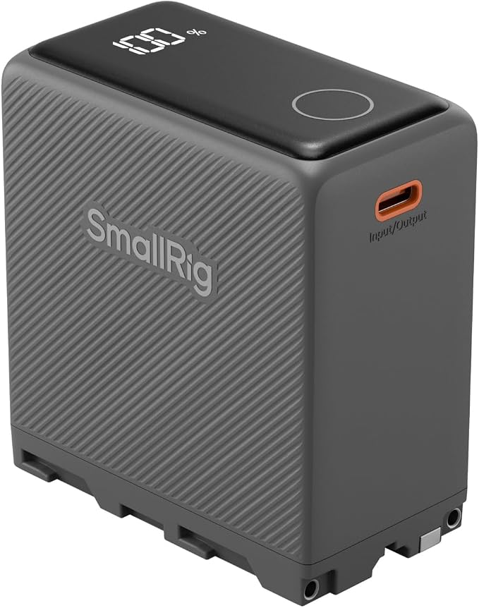 SMALLRIG NP-F970 Battery, 7500mAh USB-C Camera Battery, 2H 36W PD Fast Charge by SmallRig