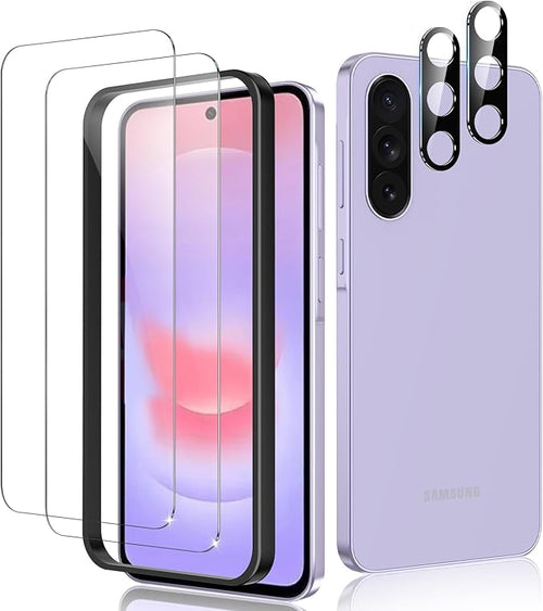 2+2 Pack for Samsung Galaxy A37 5G Screen Protector & Camera Lens Protector by RXNMH