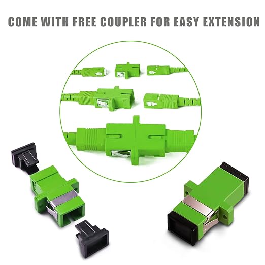 10-Pack - 10m SC/APC to SC/APC Fiber Optic Internet Cable, Armored Single Mode - Image 5