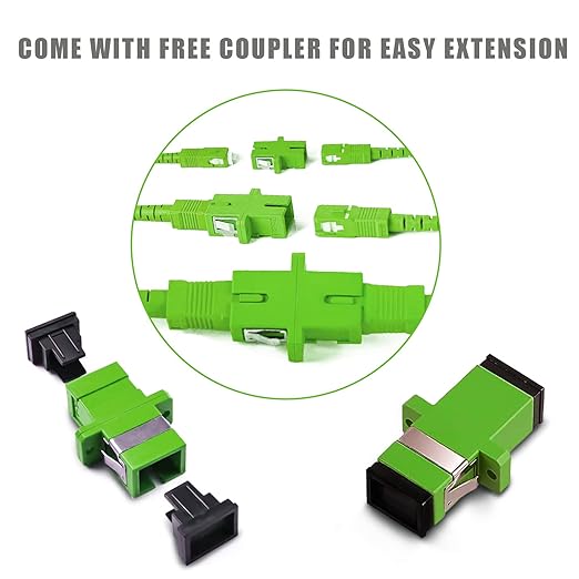 SC/APC to SC/APC Fiber Optic Internet Cable, Armored Single Mode Patch Cable - Image 4