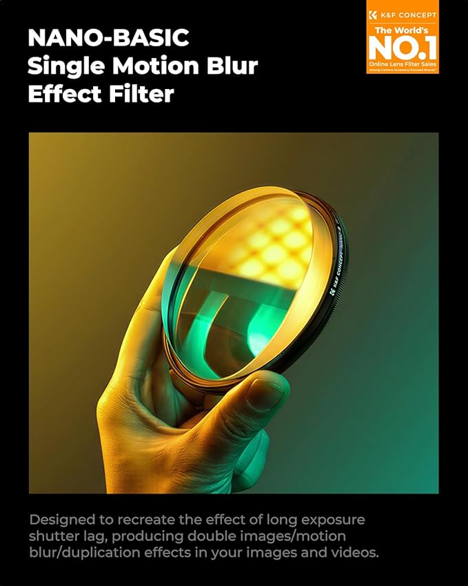 K&F CONCEPT 82mm Unilateral Blur Ghost Motion Filter Super Speed Effects - Image 2