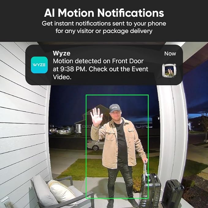 Wyze Video Doorbell v2, 2K Video, Two-Way Audio, Color Night Vision, Compatible - Image 7