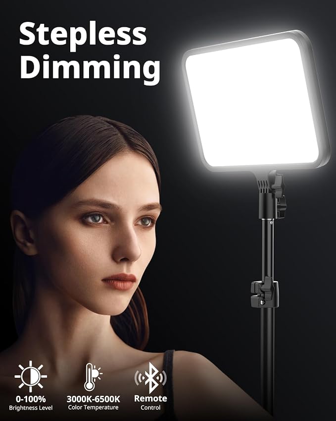 UBeesize 2 Pack LED Video Light Kit, Photography Lighting, Podcast Lighting - Image 3
