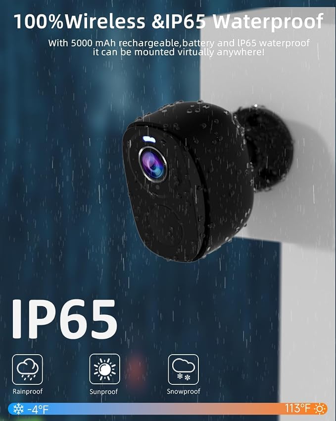 ELECCTV 5G/2.4G WiFi Security Cameras Wireless Outdoor, 2K 5G Security Camera - Image 7