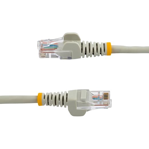 StarTech.com Cat5e Ethernet Cable - 1 ft - Gray- Patch Cable - Snagless Cat5e - Image 3