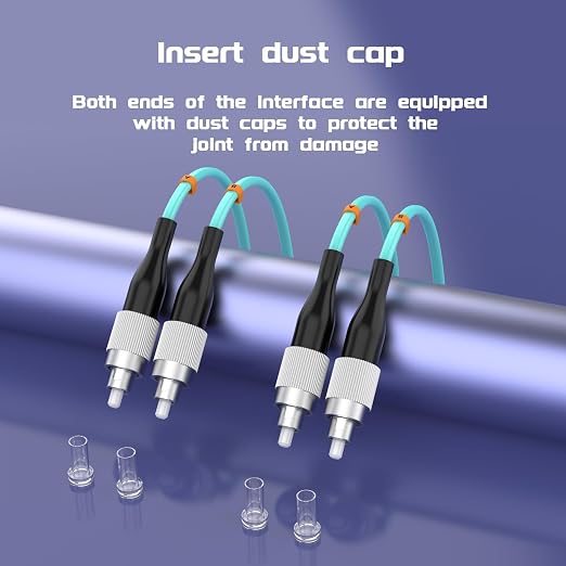 FC/UPC-FC/UPC Fiber Patch Cable OM3 030Meter/100ft 10GB Multimode Jumper Duplex - Image 6