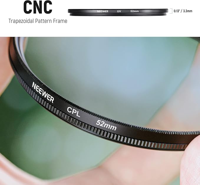NEEWER 52mm ND Lens Filter Kit: UV, Lens Hood and Lens Cap Compatible - Image 5