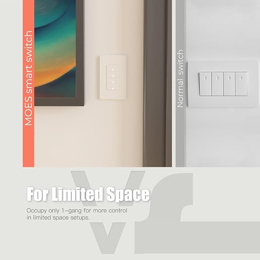 MOES Zigbee Smart Switches 4 Gang, No Neutral Wire, Require MOES Zigbee Hub - Image 4