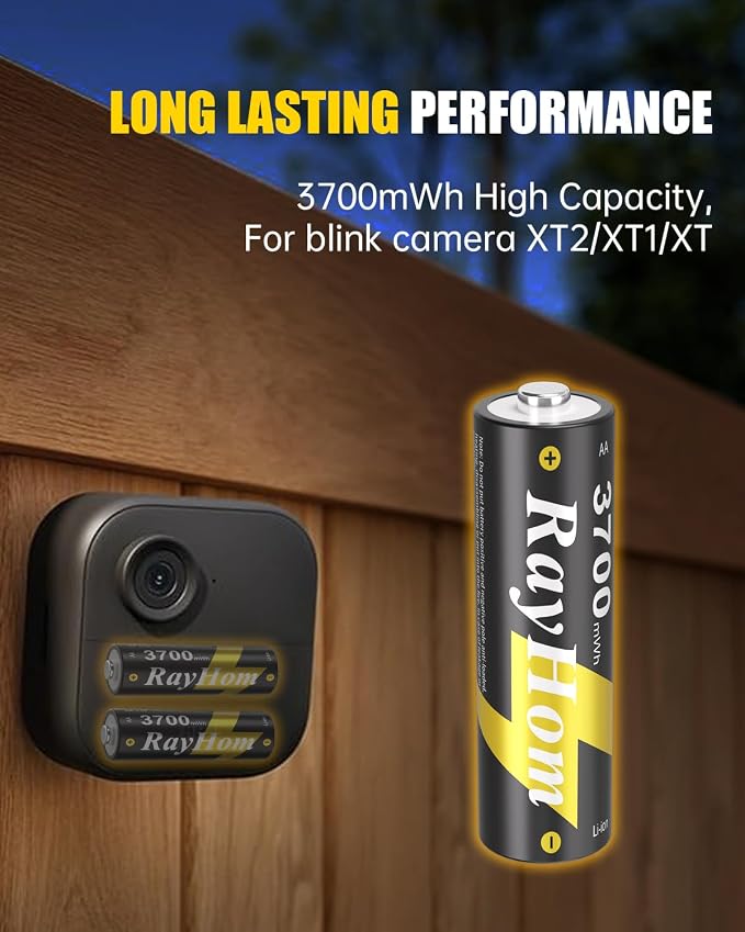 8 Pack AA Lithium Rechargeable Batteries, 3700mWh High Capacity, 1.5V Constant - Image 2