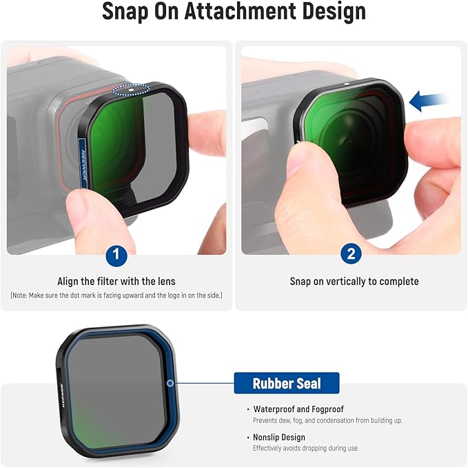 NEEWER 4 Pack ND & Polarizer Filters Compatible - Image 5