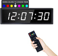 Large Digital Wall Clock with Remote Control, LED Stopwatch Timer, Count Up by GANXIN